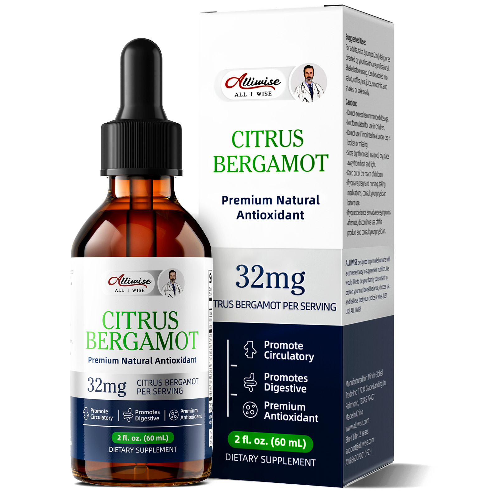 Health Wellness Usa - Premium Citrus Bergamout Drops for Promoting