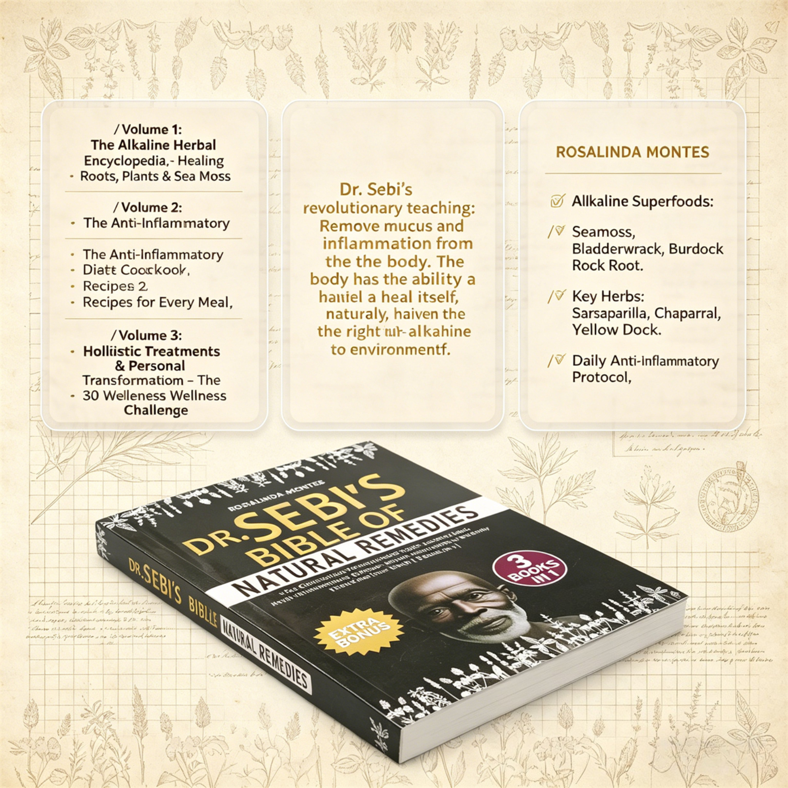 Dr. Sebi's Bible of Natural Re - Holistic Health & Wellness บทวิจารณ์และราคา