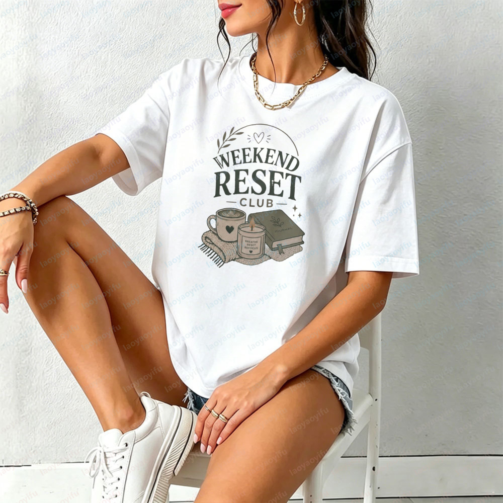 Weekend Reset Club T-Shirt Sel - Health Wellness Gifts Women บทวิจารณ์และราคา