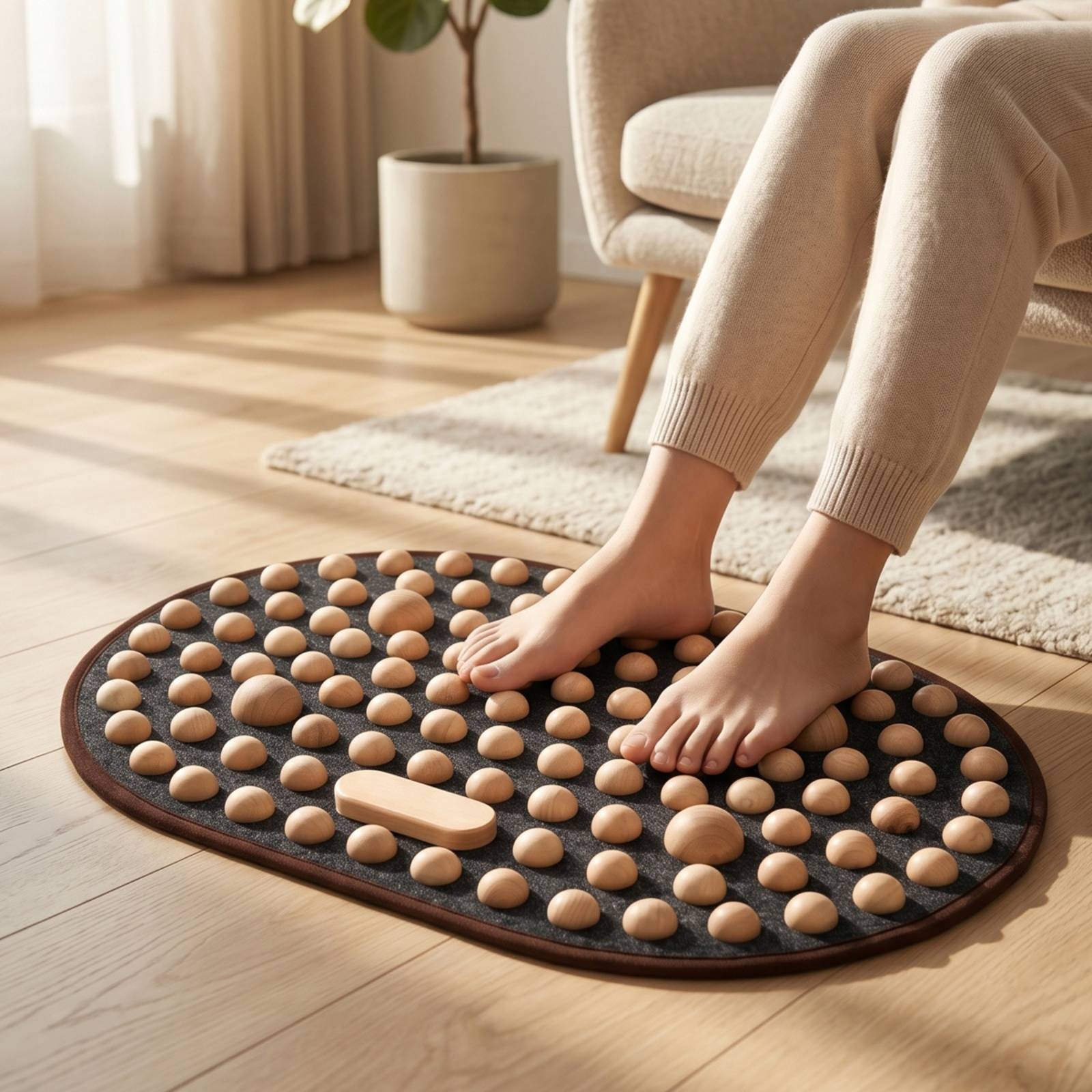 Wooden Foot Massage Mat Textur - Health Wellness Usa บทวิจารณ์และราคา