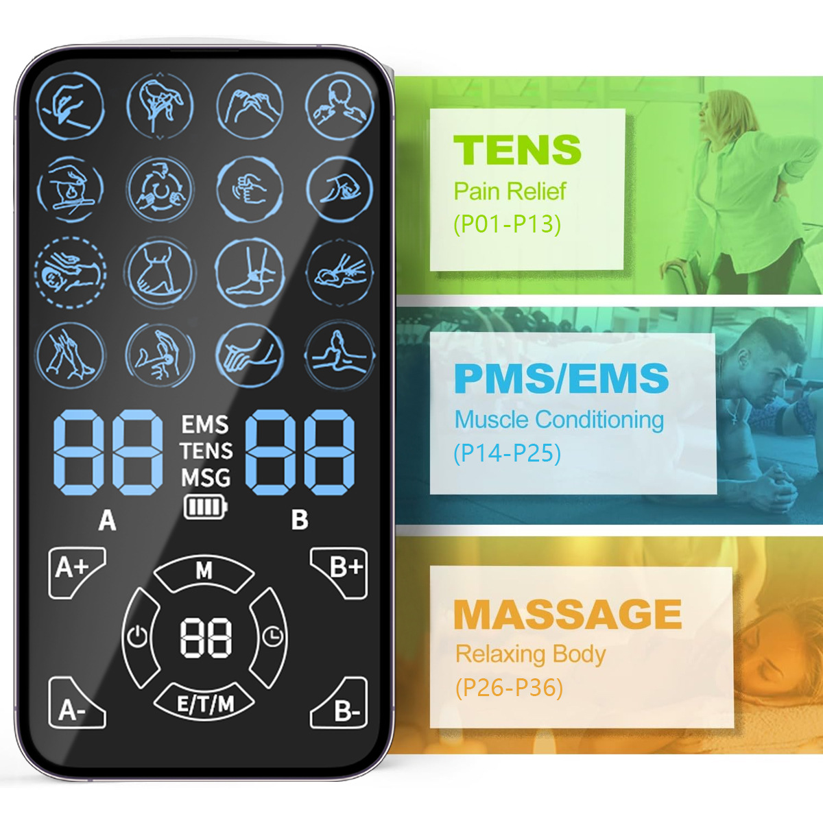 TENS Unit EMS Pain Relief Mass - Tens Pain Relief Unit บทวิจารณ์และราคา