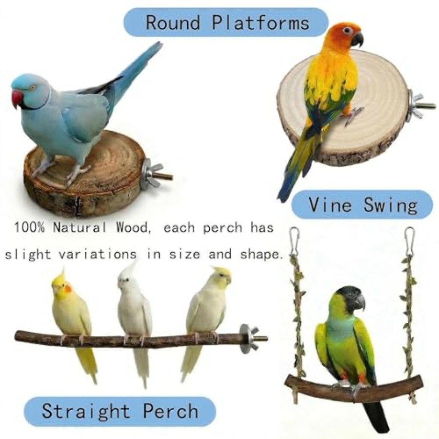 8PCS natural wood bird perches - Health & Wellness Quotes Inspirational บทวิจารณ์และราคา