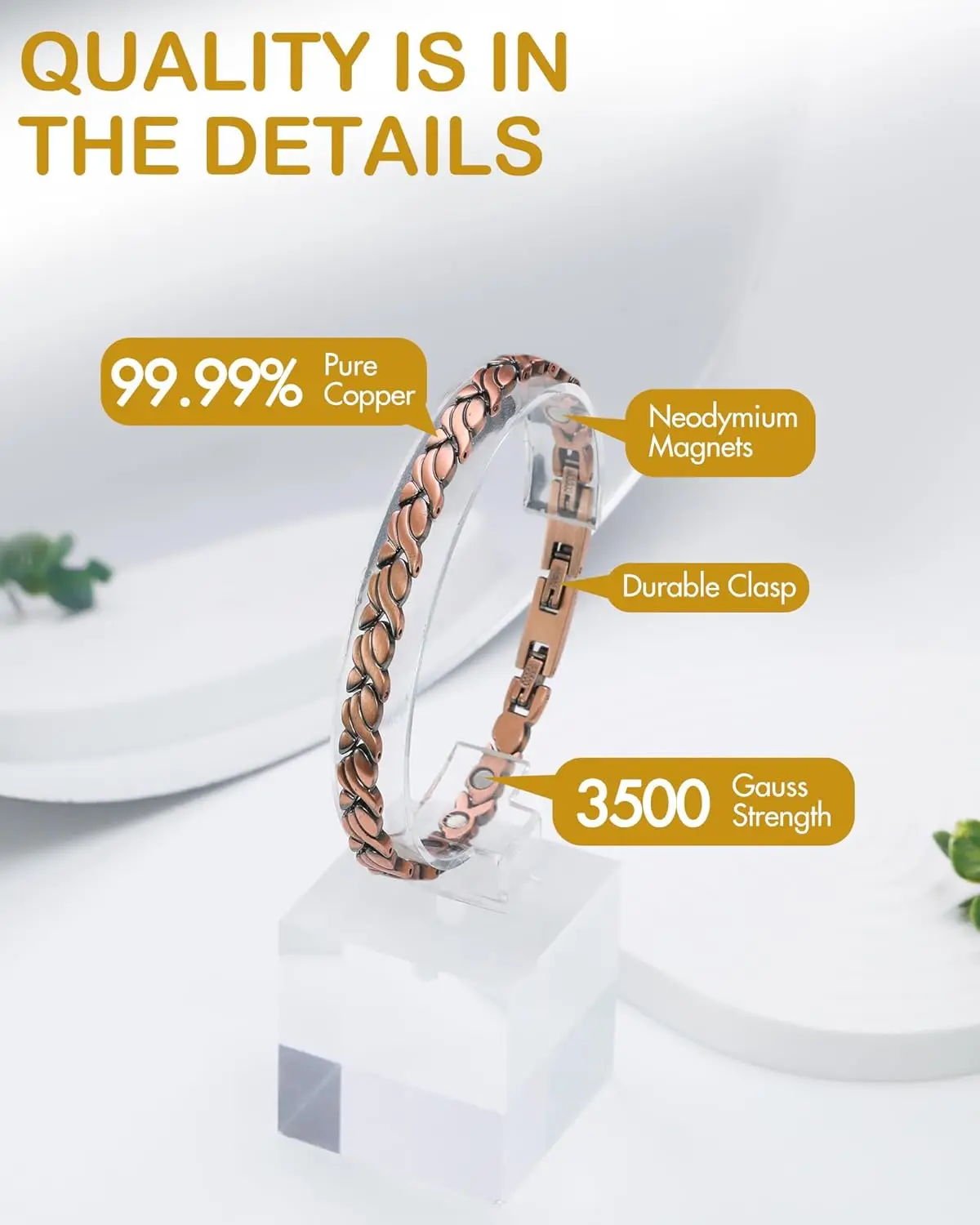 ARADOO Pure Copper Magnetic Br - Health Wellness Gifts Women บทวิจารณ์และราคา