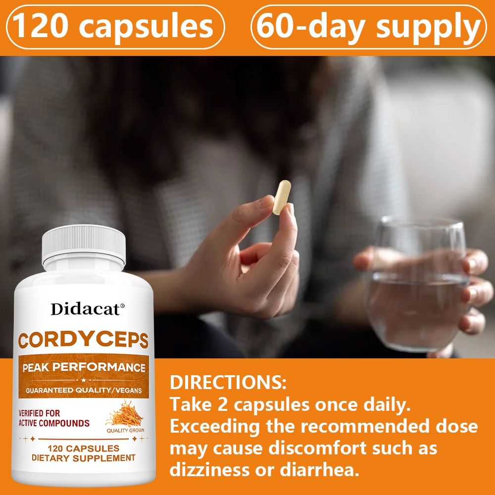 Cordyceps Mushroom Capsules 10 - Health Wellness Usa บทวิจารณ์และราคา