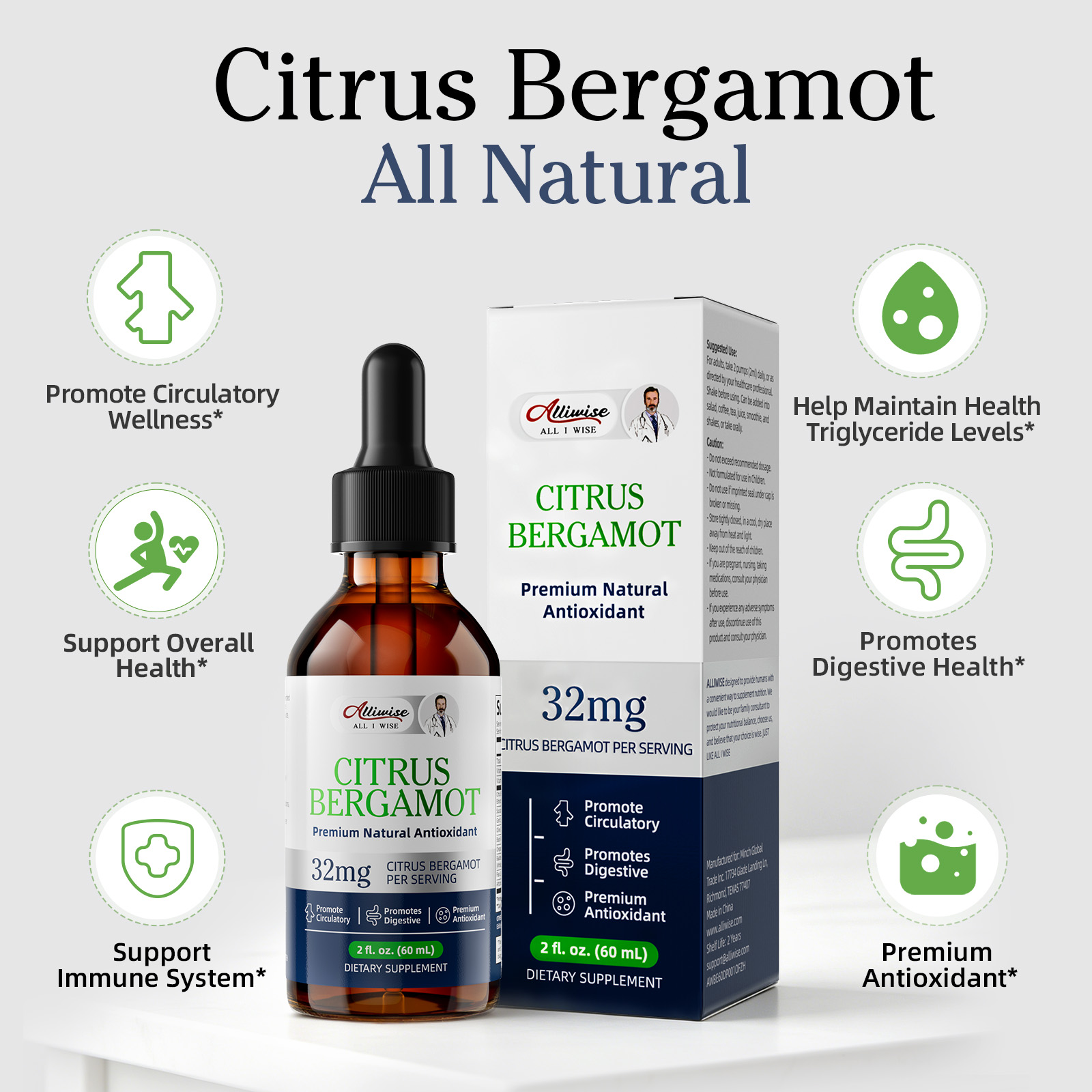 Premium Citrus Bergamout  Drop - Health Wellness Usa บทวิจารณ์และราคา